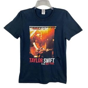 Taylor Swift 2013 Red Tour Concert Black Graphic Print T-shirt Women's Sz S